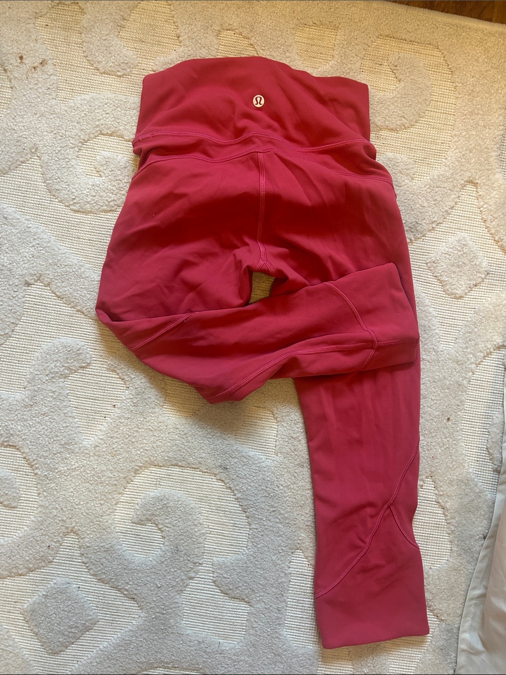 lululemon athletica cropped pinkish red High-Waist Leggings